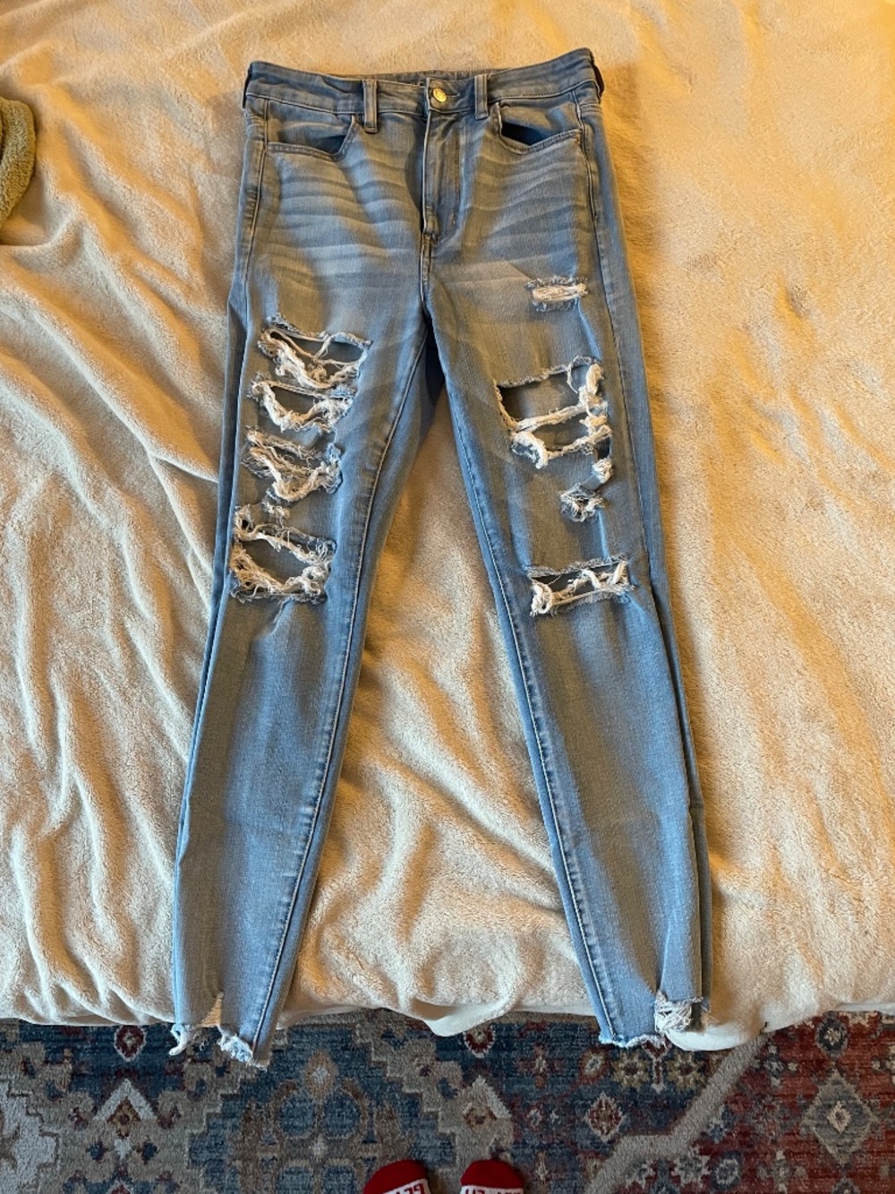 2000s American Eagle 360° Ne(x)t Level Stretch Distressed/Ripped Skinny Jeans